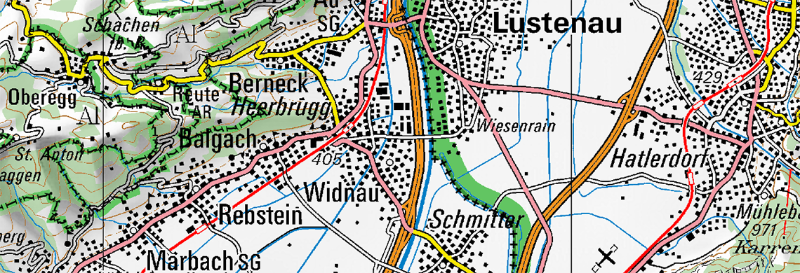 Orthofotografie der Br&uuml;cke Wiesenrain